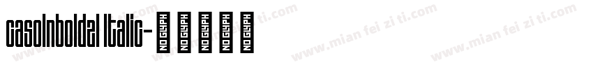 casolnboldzl ltalic字体转换